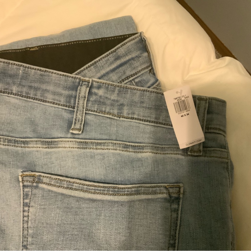 2 pair old navy slim fit jeans nwt tags - Picture 3 of 5